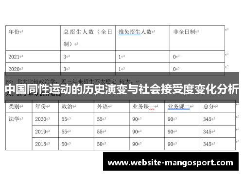 中国同性运动的历史演变与社会接受度变化分析